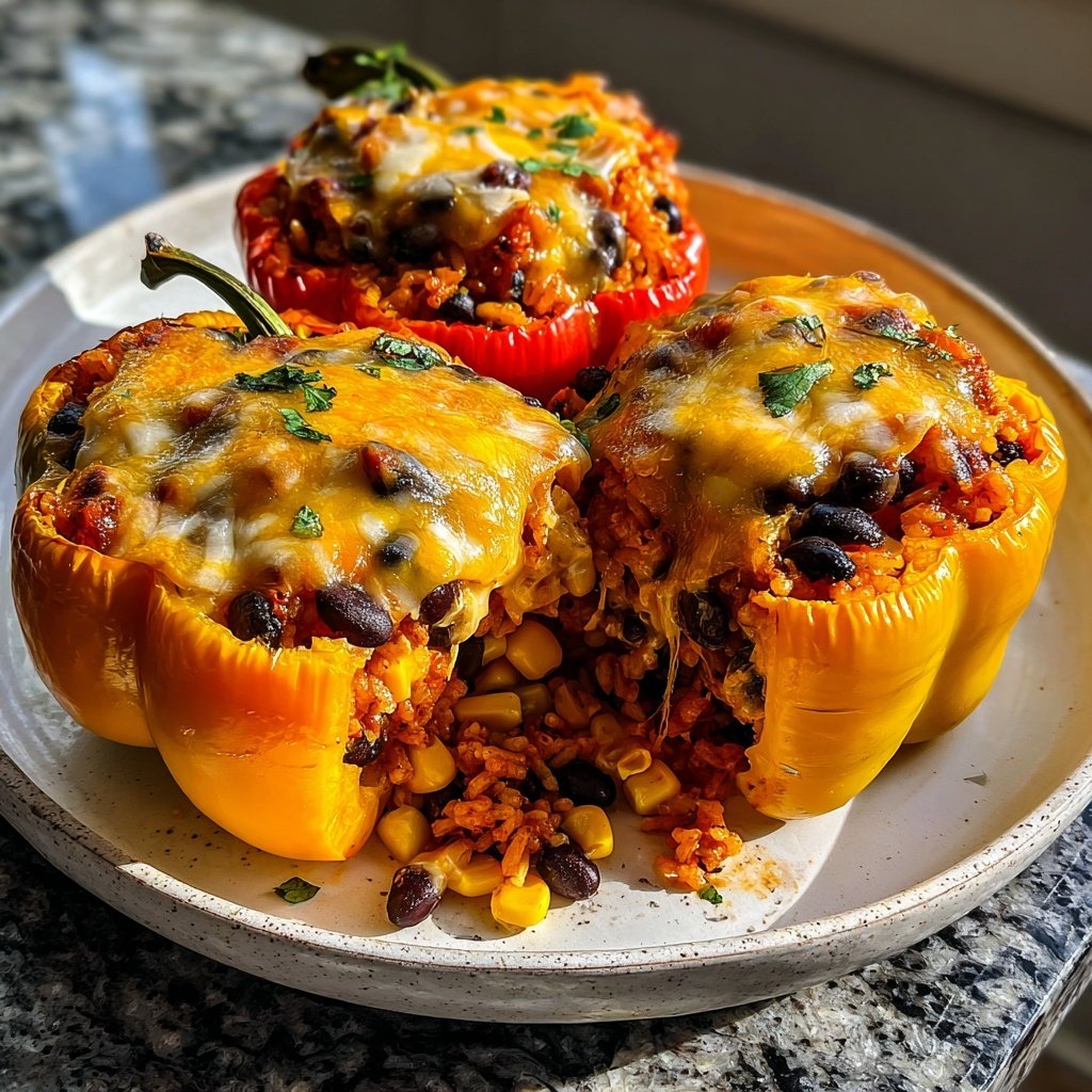 Stuffed Bell Peppers with Rice