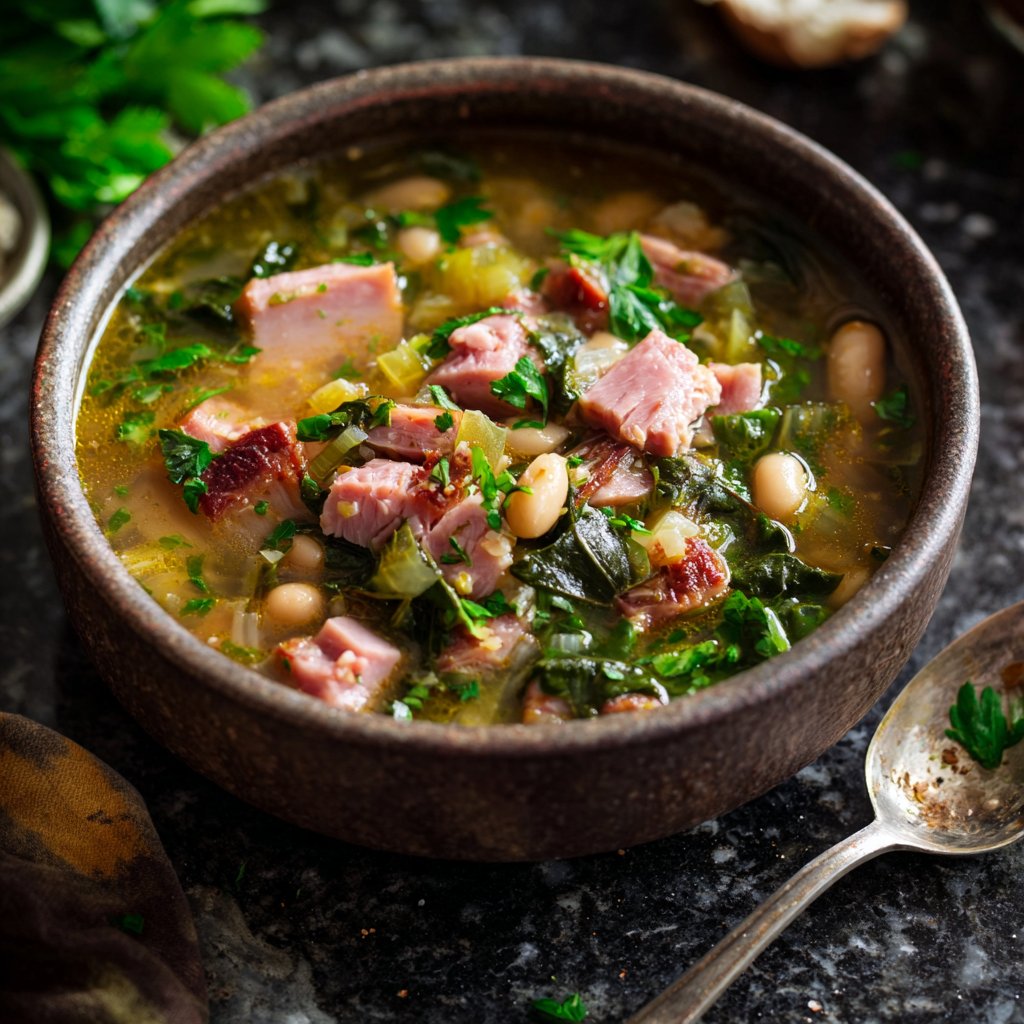 Hearty Winter Ham and Bean Soup