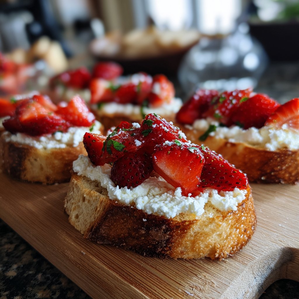 Strawberry Ricotta Toasts