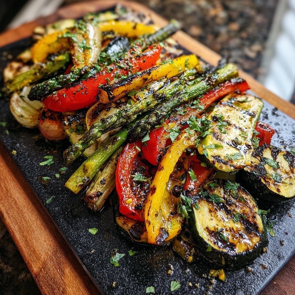 Healthy Lemon Herb Grilled Veggies