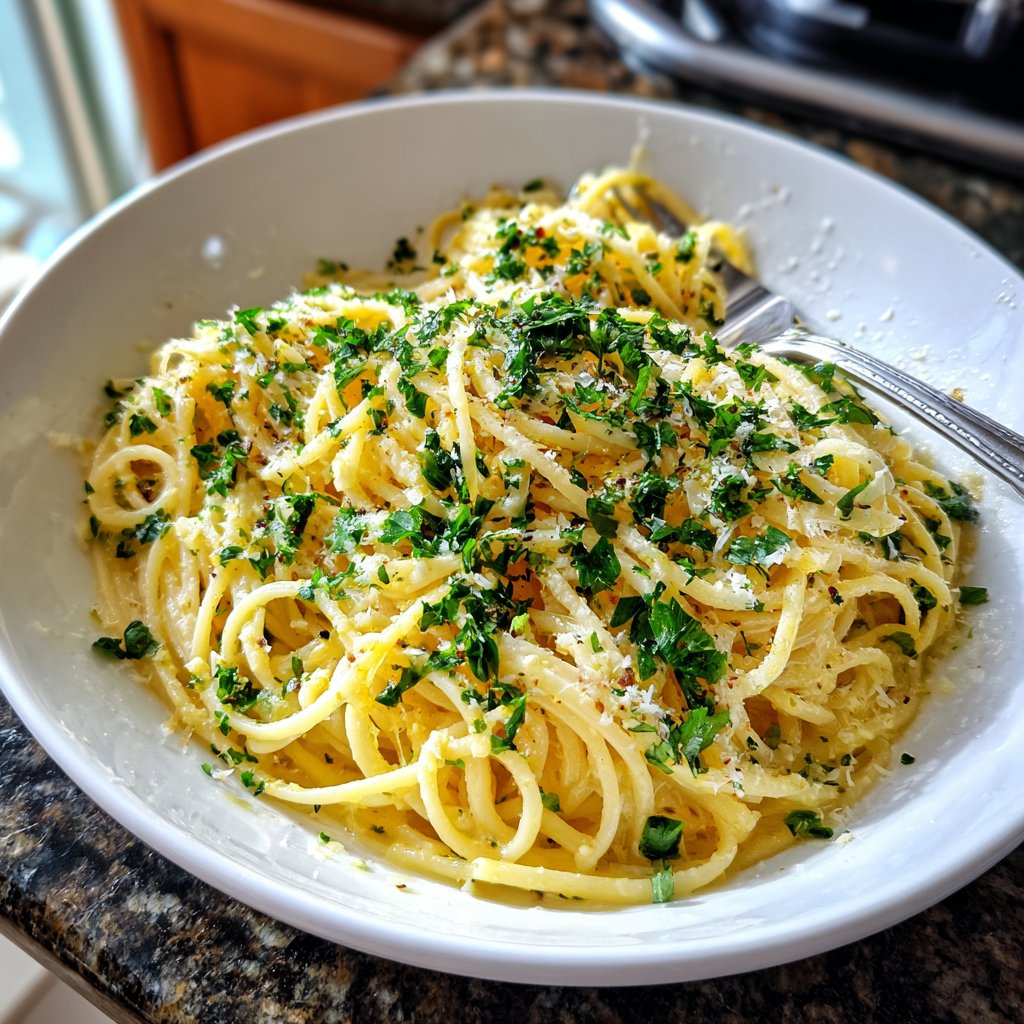 Simple Lemon Garlic Pasta
