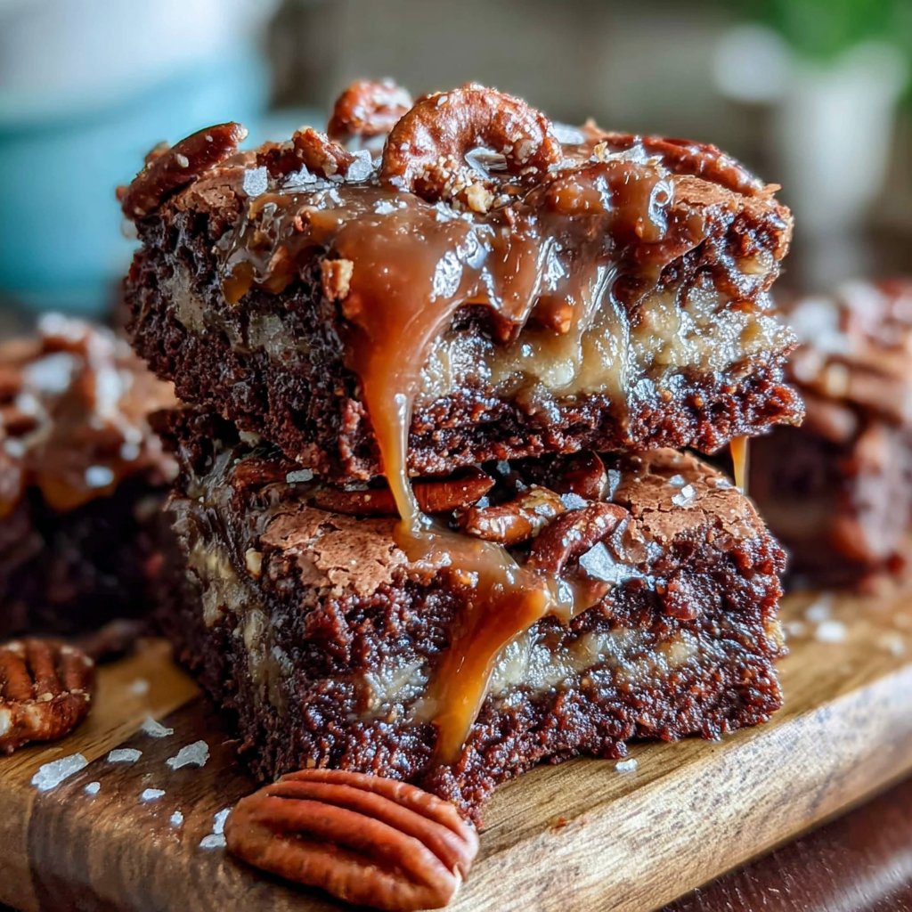 Salted Caramel & Pretzel Brownies